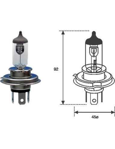 BOMBILLA - H4 12V