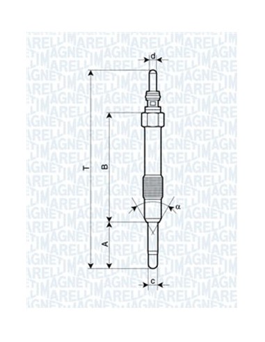 BUJÍA DE PRECALENTAMIENTO FIAT DOBLO 00 1.9 JTD