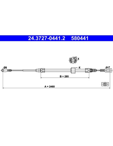 CABLE DE FRENO MERCEDES SPRINTER 95 901-905 DELANTERO 416 CDI