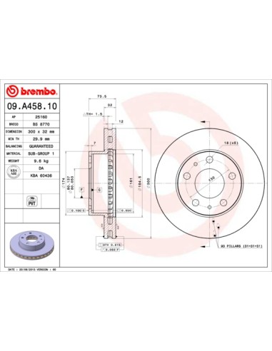 DISCO DE FRENO FIAT DUCATO 06 DELANTERO DCHA./IZQ.