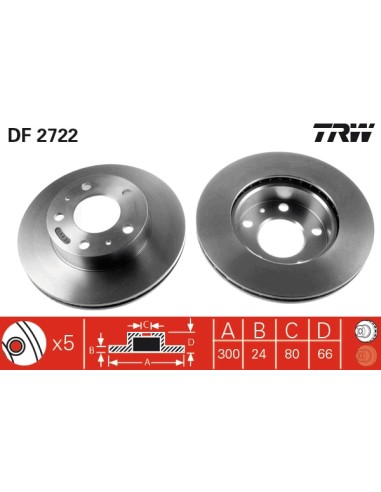 DISCO DE FRENO FIAT DUCATO 06 DELANTERO DCHA./IZQ.