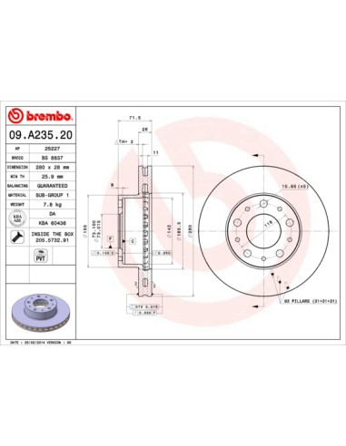 DISCO DE FRENO FIAT DUCATO 06 DELANTERO DCHA./IZQ.