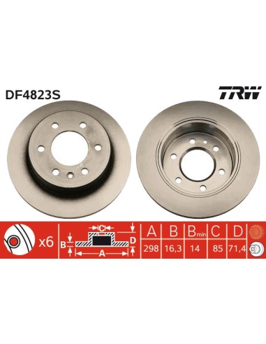 DISCO DE FRENO MERCEDES SPRINTER 06 906 TRASERO IZQ./DCHA.