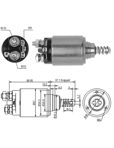 INTERRUPTOR MAGNÉT. MOT. DE ARRANQ. - FIAT IHC