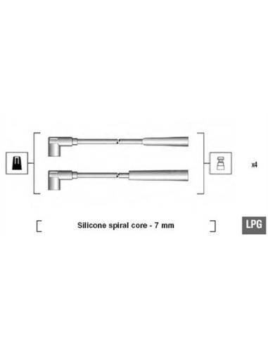 JUEGO DE CABLES DE ENCENDIDO FIAT DOBLO 00 1.2