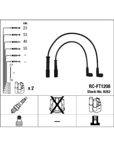 JUEGO DE CABLES DE ENCENDIDO FIAT DOBLO 00 1.2 RC-FT1208