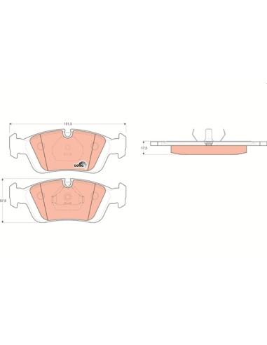 PASTILLAS DE FRENO BMW Z3 E36 97 DELANTERO E36