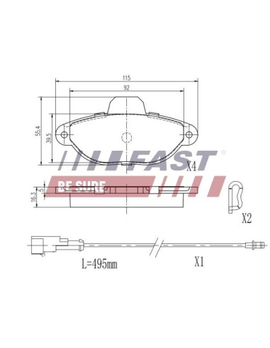 PASTILLAS DE FRENO FIAT CINQUE / SEICENTO DELANTERO 1-SENSOR