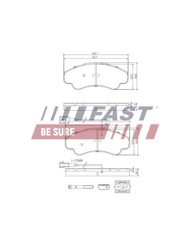 PASTILLAS DE FRENO FIAT DUCATO 02 DELANTERO 1-SENSOR 18Q MAXI