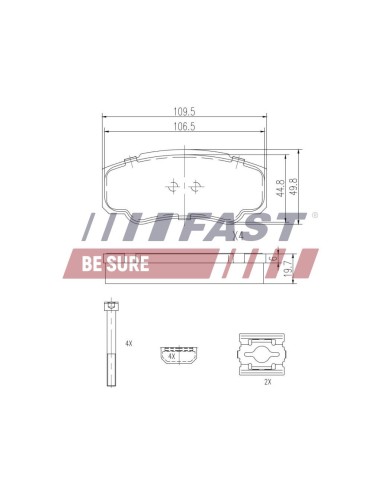 PASTILLAS DE FRENO FIAT DUCATO 02 TRASERO SIN SENSOR