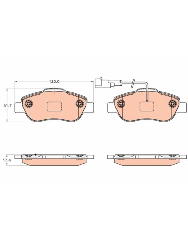 PASTILLAS DE FRENO FIAT PANDA 12 DELANTERO