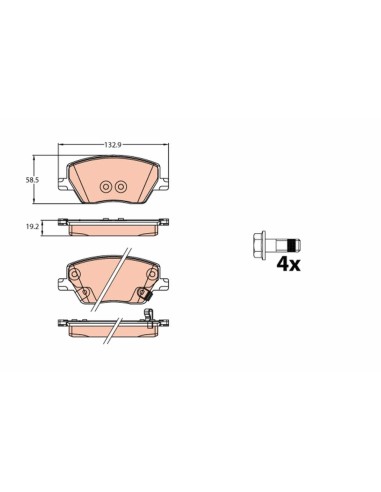 PASTILLAS DE FRENO FIAT TIPO 16 DELANTERO 1.3 D