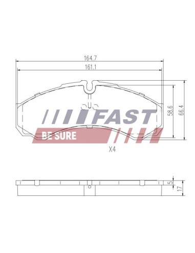 PASTILLAS DE FRENO IVECO DAILY 00 DELANTERO SIN SENSOR 29L / 35C / 35S / 40C / 50C