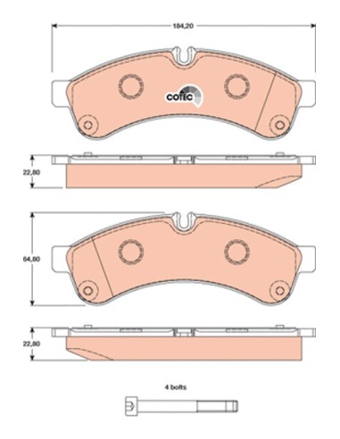 PASTILLAS DE FRENO IVECO DAILY 06 TRASERO