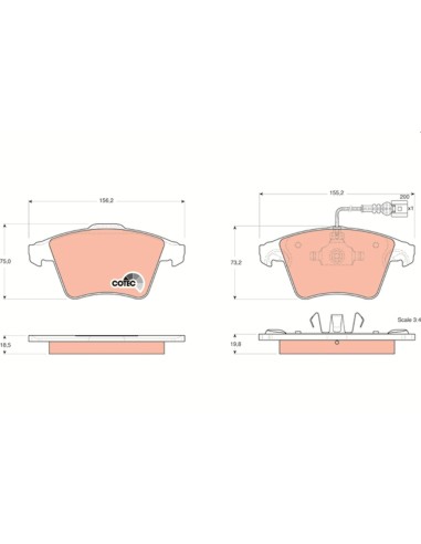 PASTILLAS DE FRENO VW TRANSPORTER T6 15 DELANTERO