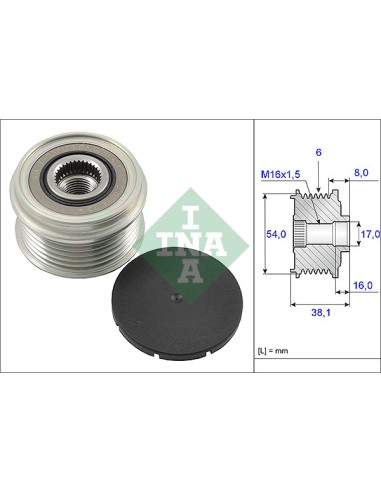 POLEA DE ALTERNADOR FIAT DOBLO 00 RUEDA LIBRE 1.3 JTD